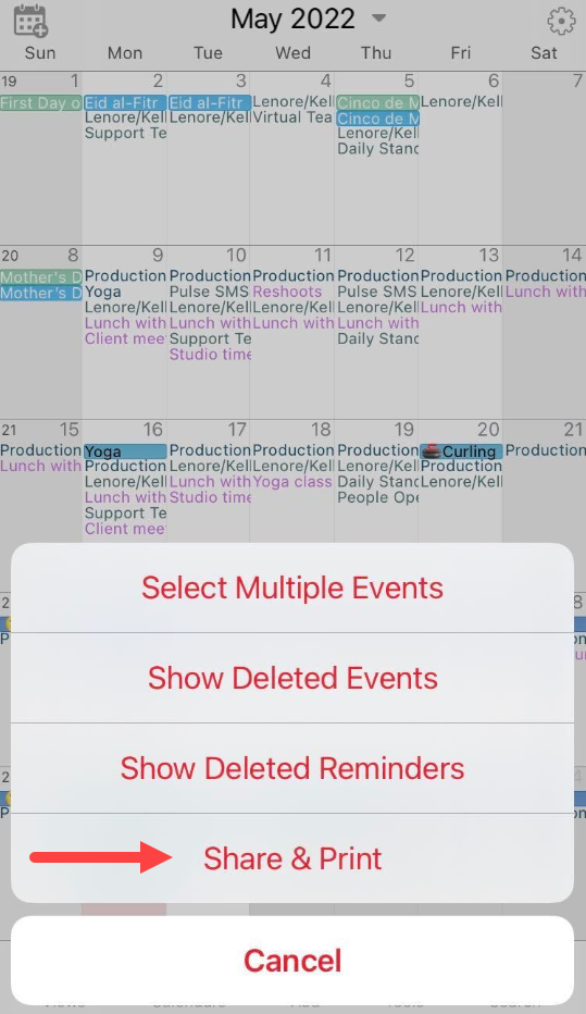 WeekCal - How to Share or Print your calendar – Week Calendar